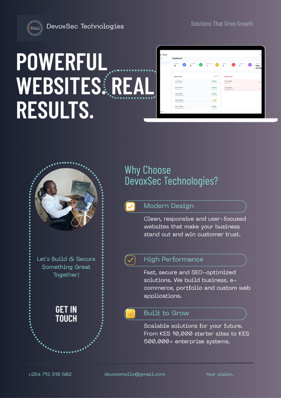 DevoxSec Technologies marketing flyer, front