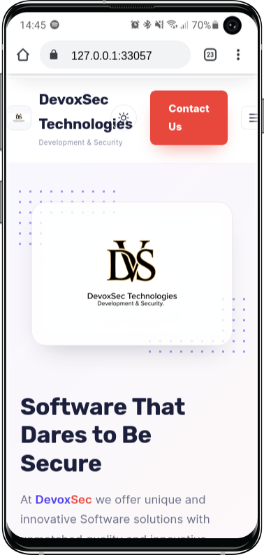 DevoxSec Technologies marketing flyer, services overview